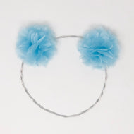 Baby Blue Pompom Headband